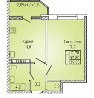 планировка квартиры в ЖК "Панорама"