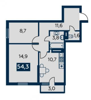планировка квартиры в ЖК "Квартет"