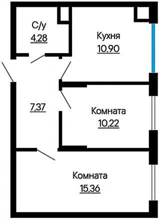 планировка квартиры в ЖК "Баланс"