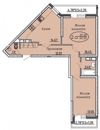 планировка квартиры в ЖК "Каскад"