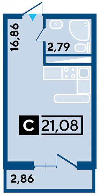 планировка квартиры в ЖК "Студия 45"