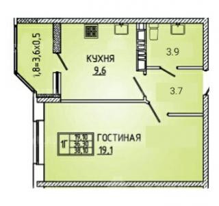 планировка квартиры в ЖК "Панорама"