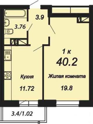 планировка квартиры в ЖК "Трилогия"