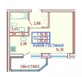 планировка квартиры в ЖК "Керченский"