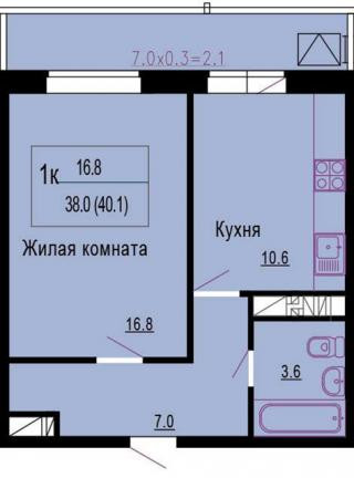 планировка квартиры в ЖК "Премьера"
