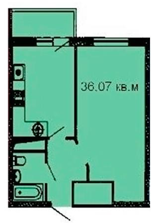 планировка квартиры в ЖК "Самоцветы"