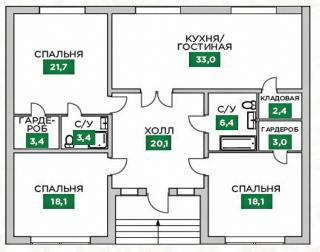 планировка дома в КП "Новый"