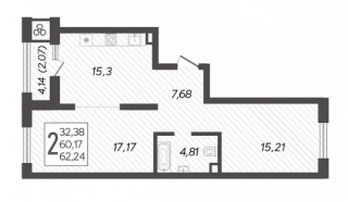 планировка квартиры в ЖК "Novella"