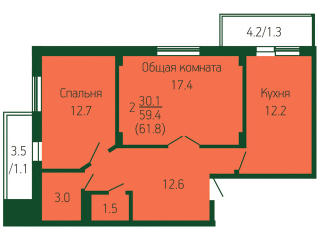 планировка квартиры в ЖК "Лиговский"