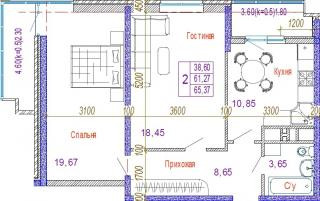 планировка квартиры в ЖК "На Садовой"