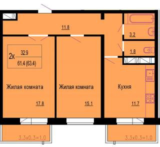 планировка квартиры в ЖК "Премьера"
